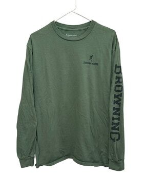 Browning Olive Green Long Sleeve Logo Tee